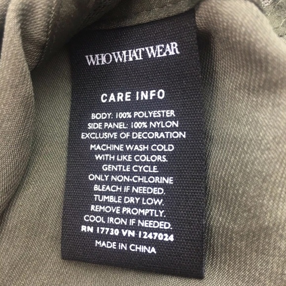 NWOT Who What Where Olive Green Satin Cami - Picture 7 of 7